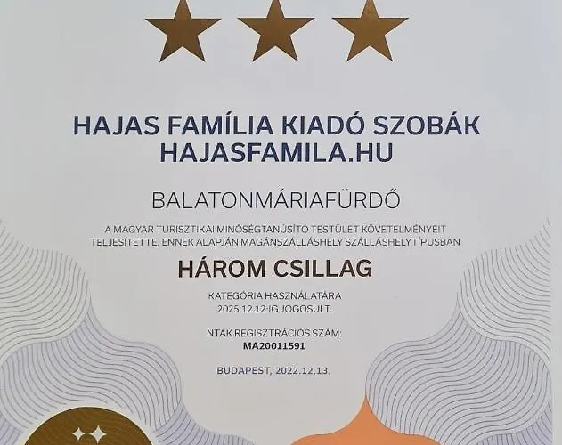 Hajas Familia Kiado Szobak * Balatonmáriafürdő